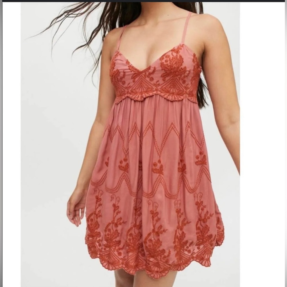 Urban Outfitters Embroidered Jamie Babydoll Dress